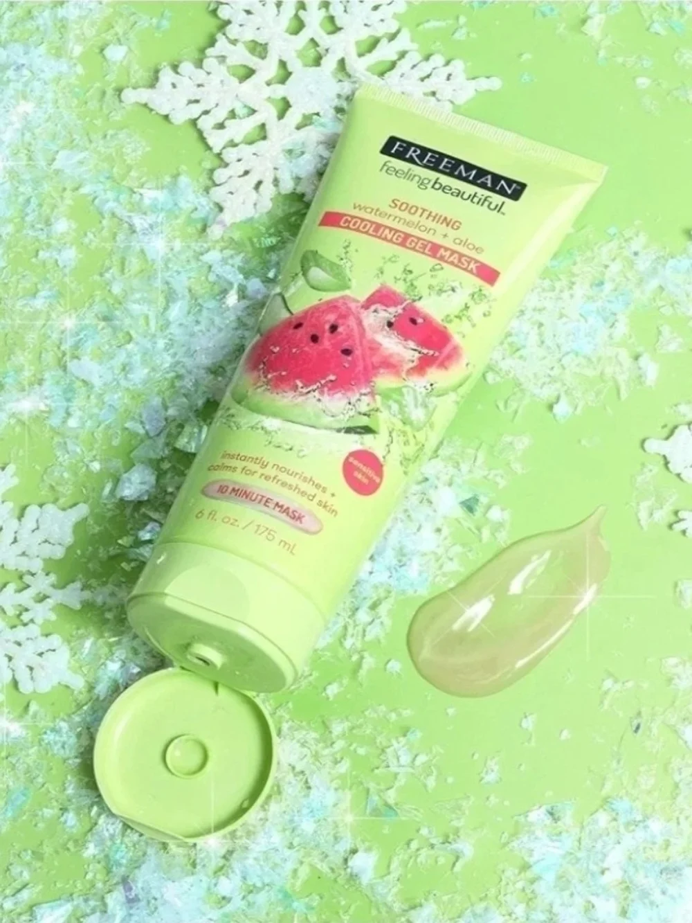 Freeman Feeling Beautiful Soothing Watermelon + Aloe Cooling Gel Mask 6fl Oz
